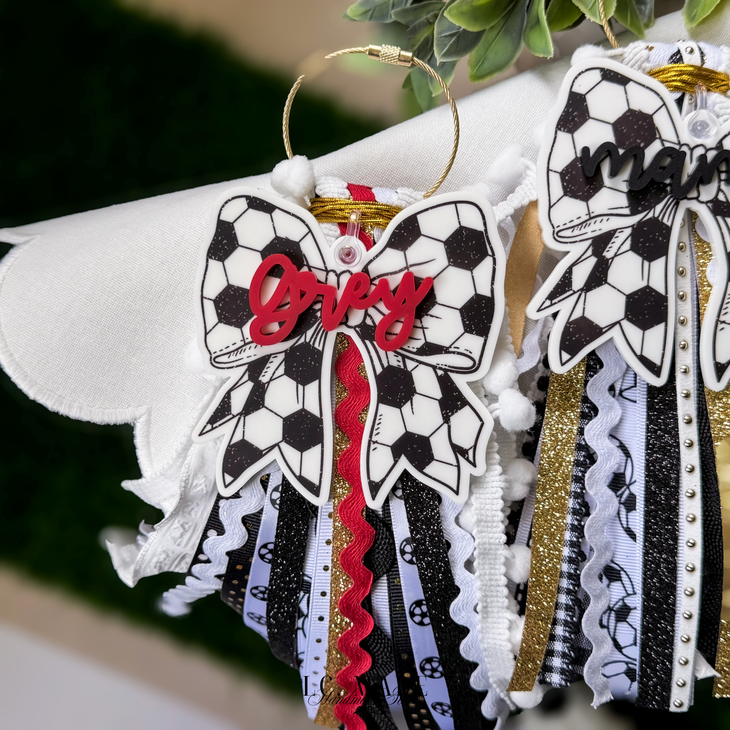Sports Bag Ribbon Tassel | Baseball | Softball | Soccer | Football | Volleyball | Sports Bag Tag