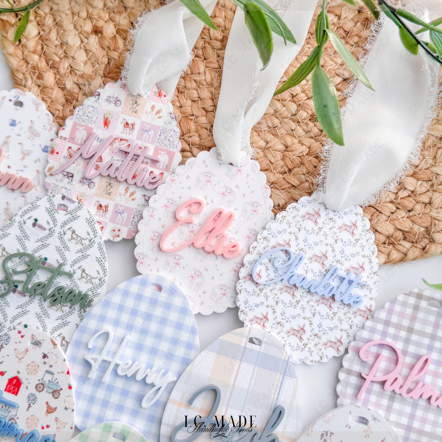 Easter Egg Basket Tag