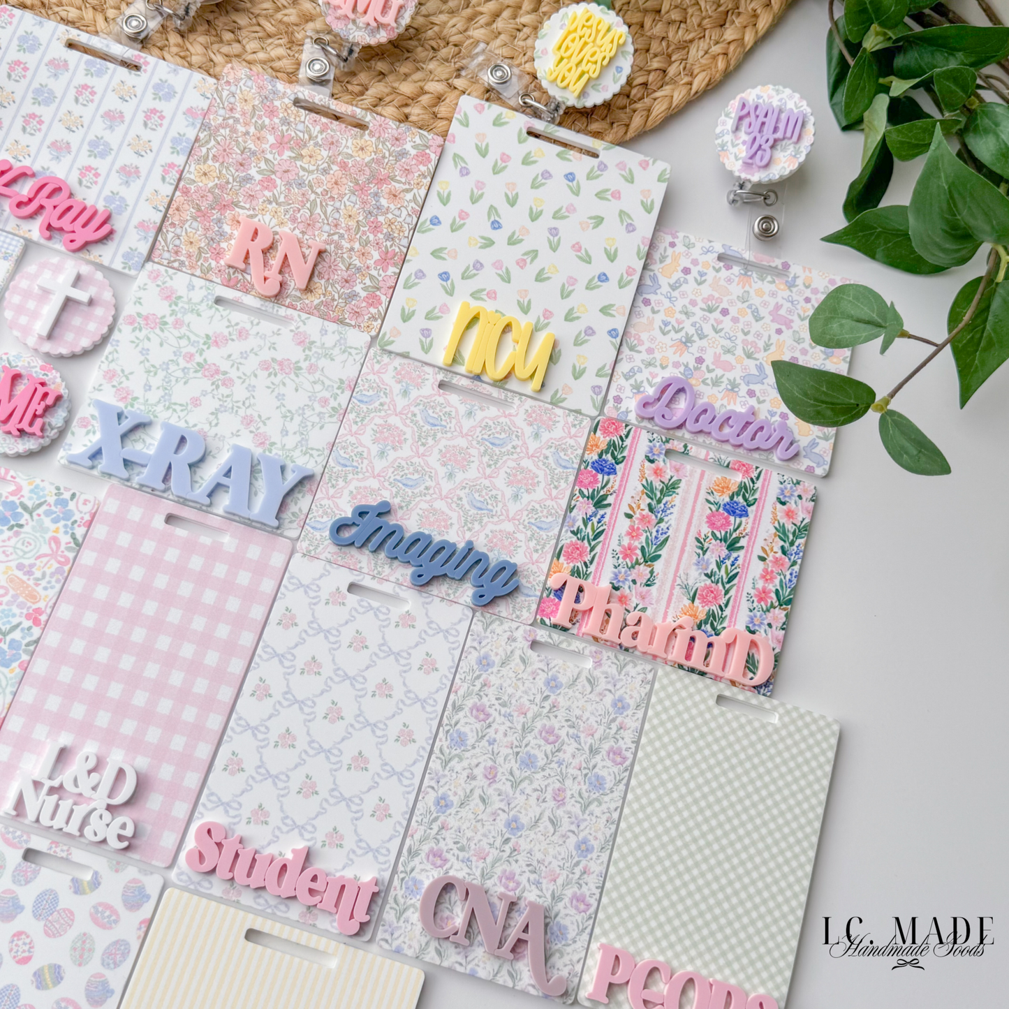 Spring Collection | Personalized Badge Buddy | Badge Reel