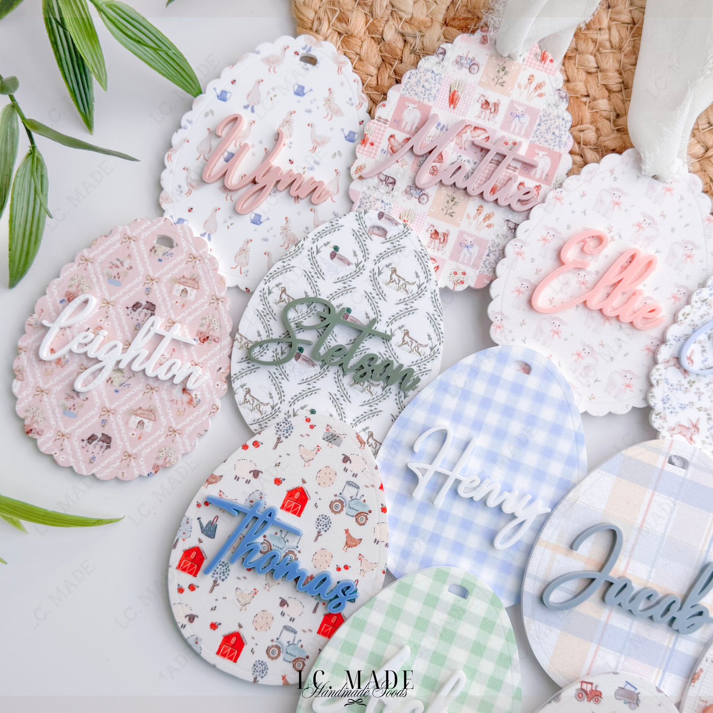 Easter Egg Basket Tag