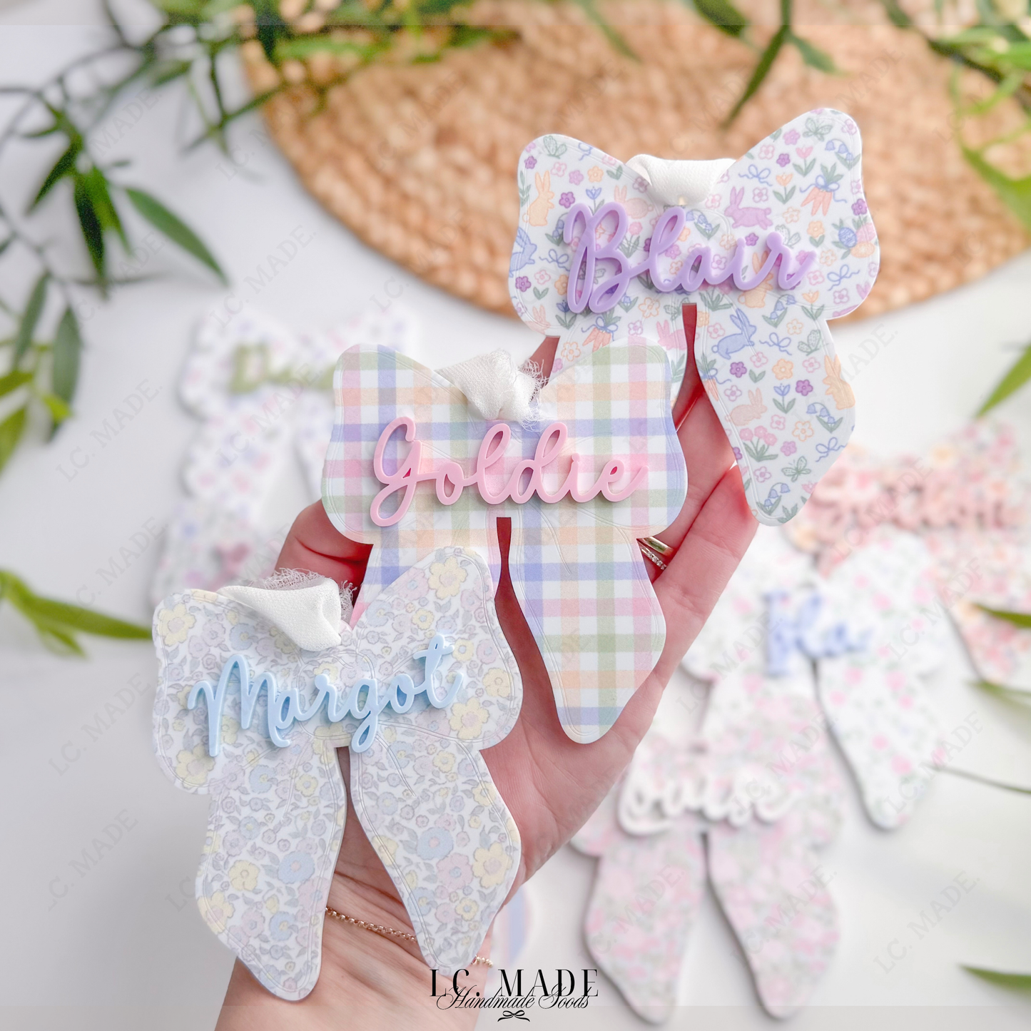 Easter Bow Basket Tag