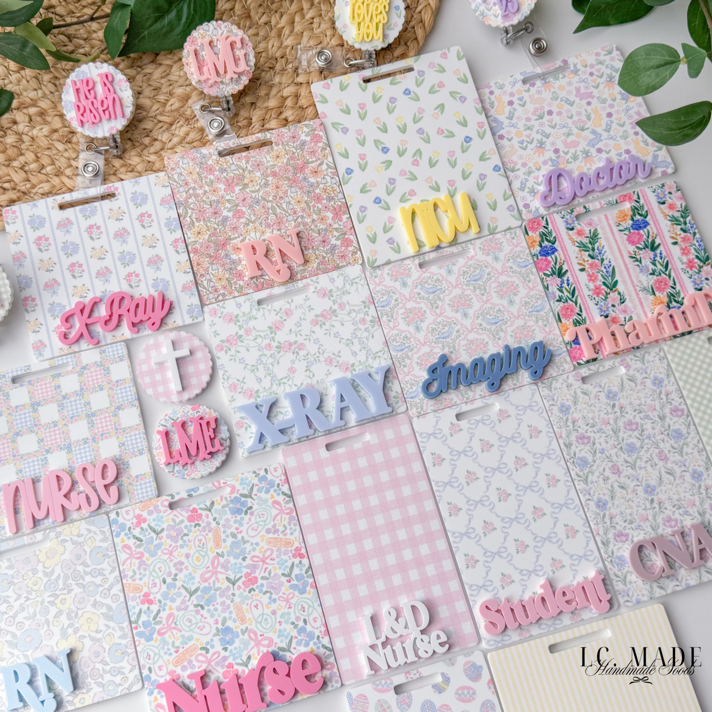 Spring Collection | Personalized Badge Buddy | Badge Reel