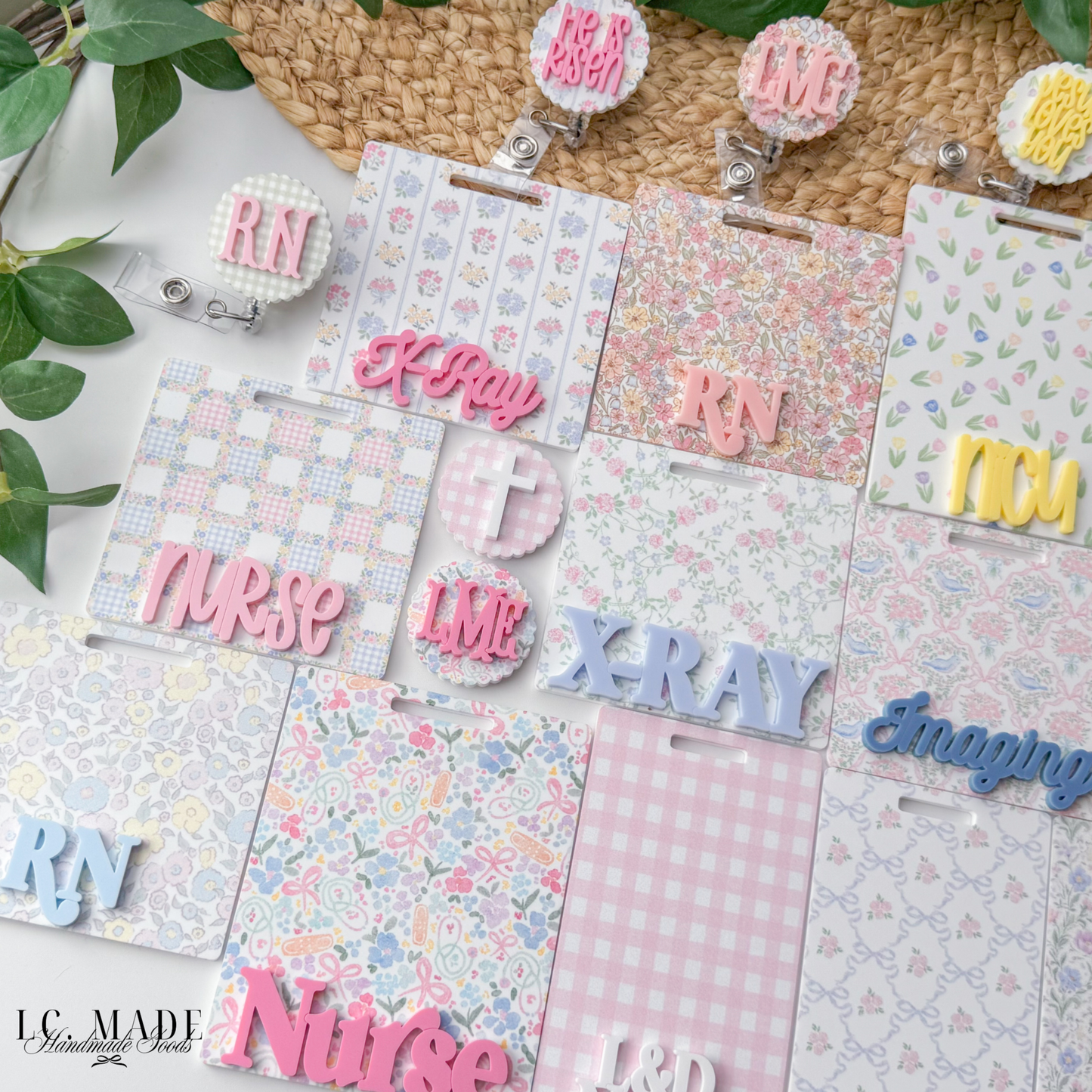 Spring Collection | Personalized Badge Buddy | Badge Reel