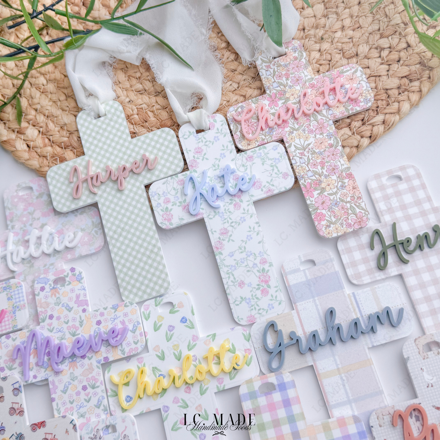 Easter Cross Basket Tag