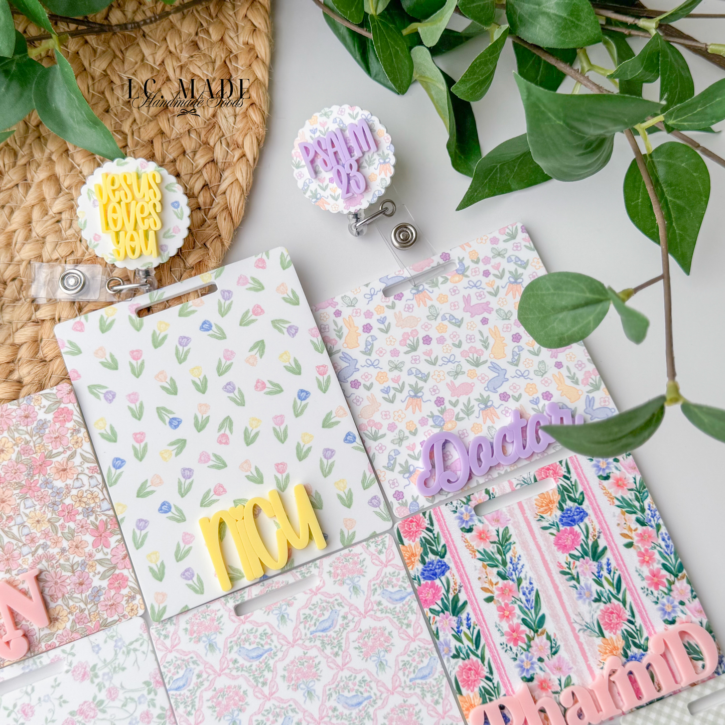 Spring Collection | Personalized Badge Buddy | Badge Reel