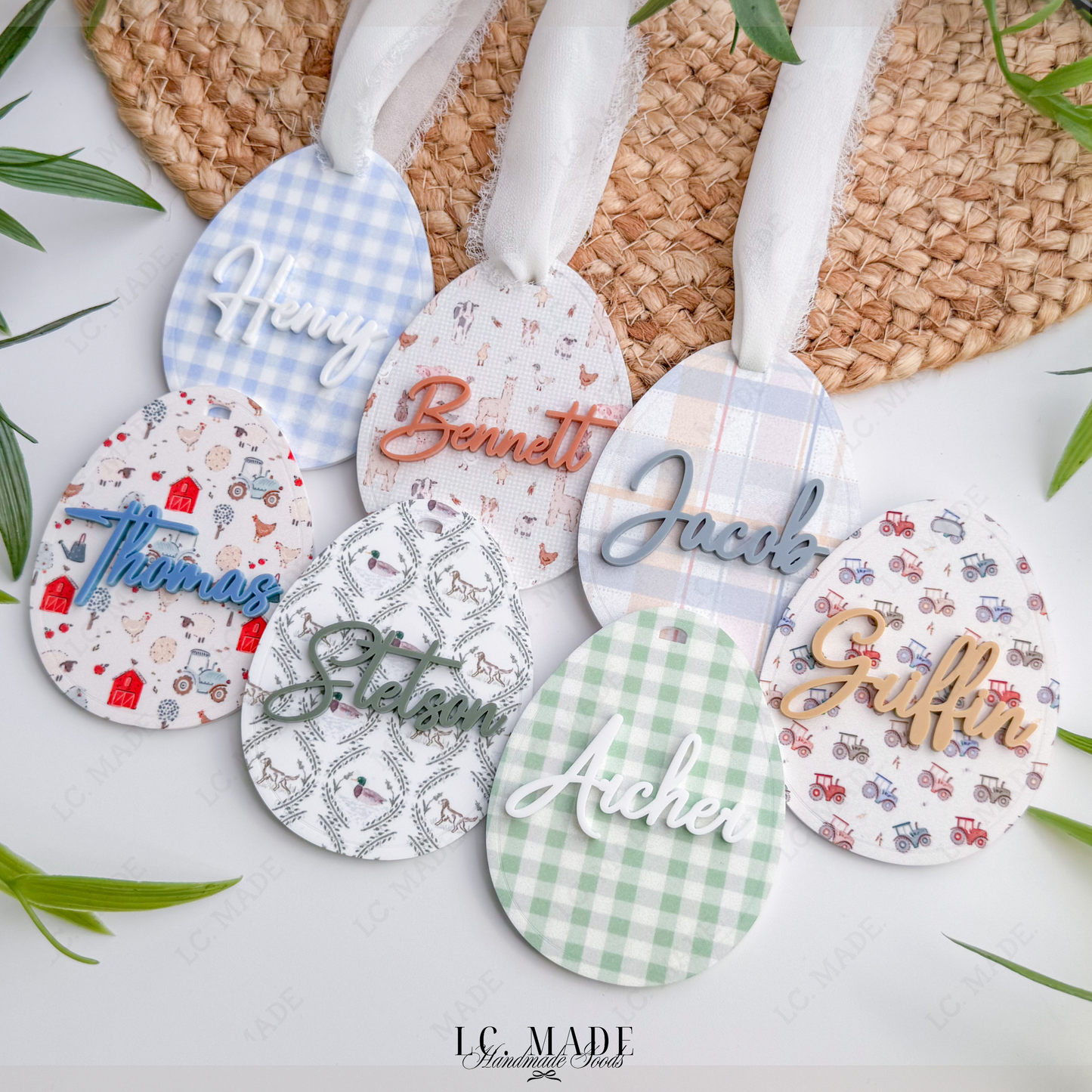 Easter Egg Basket Tag