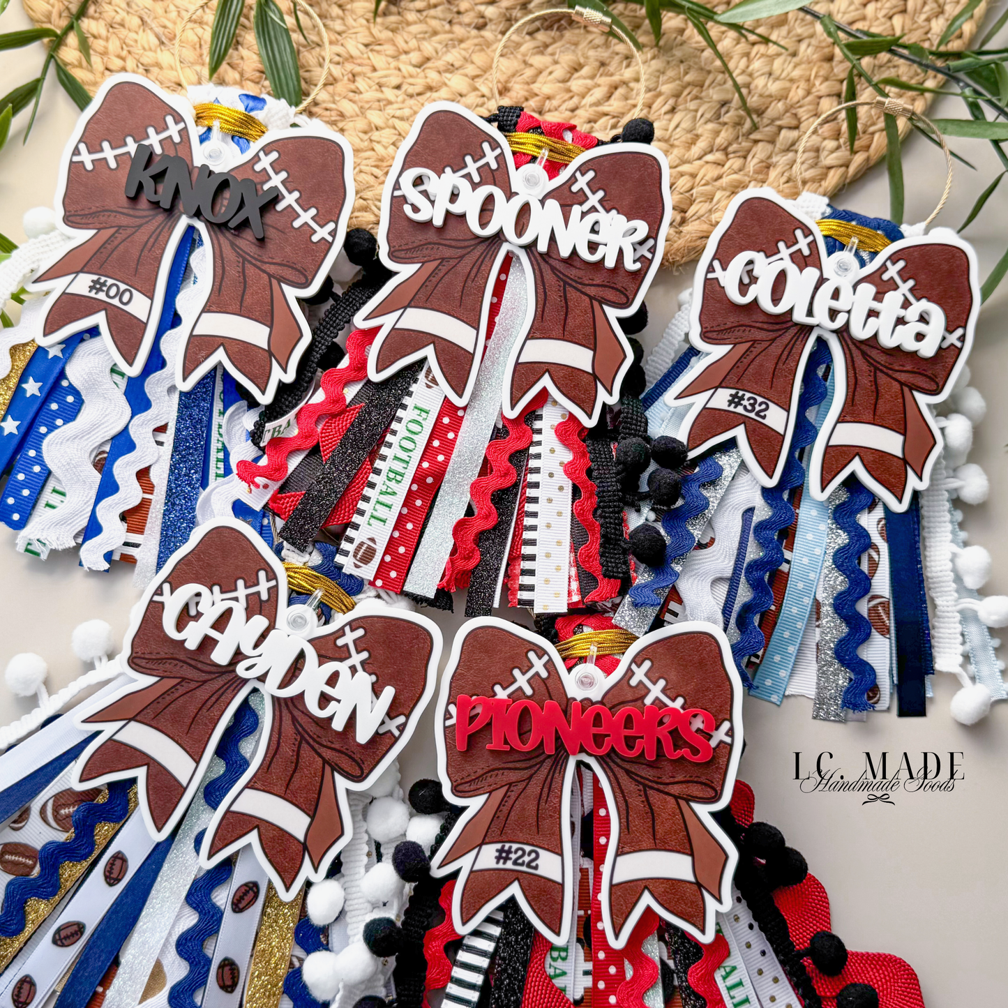 Sports Bag Ribbon Tassel | Baseball | Softball | Soccer | Football | Volleyball | Sports Bag Tag