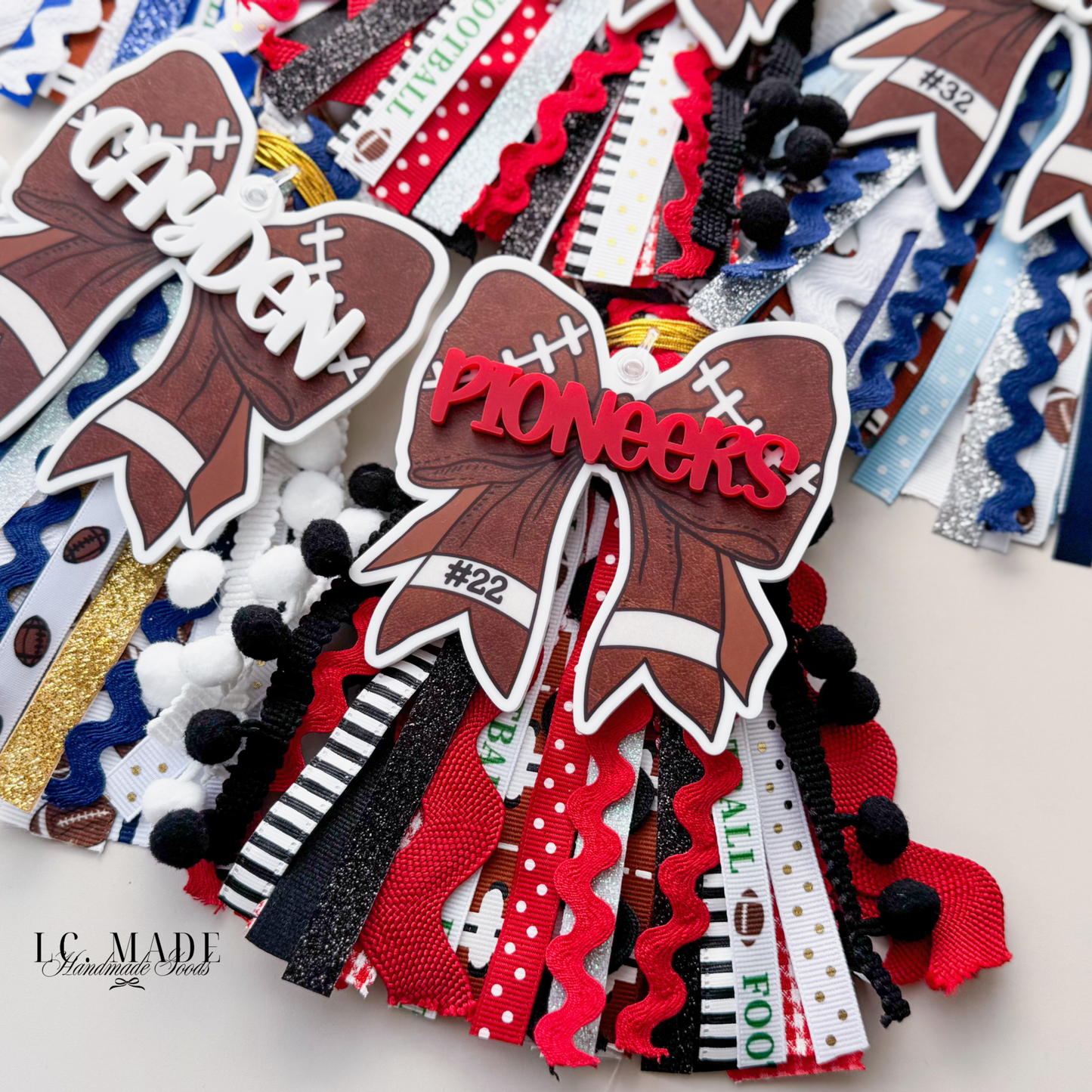 Sports Bag Ribbon Tassel | Baseball | Softball | Soccer | Football | Volleyball | Sports Bag Tag