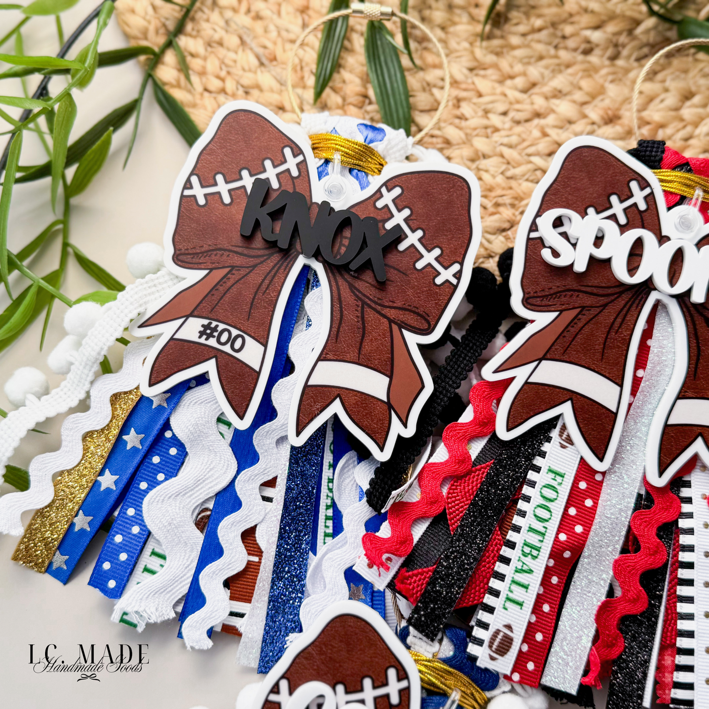 Sports Bag Ribbon Tassel | Baseball | Softball | Soccer | Football | Volleyball | Sports Bag Tag
