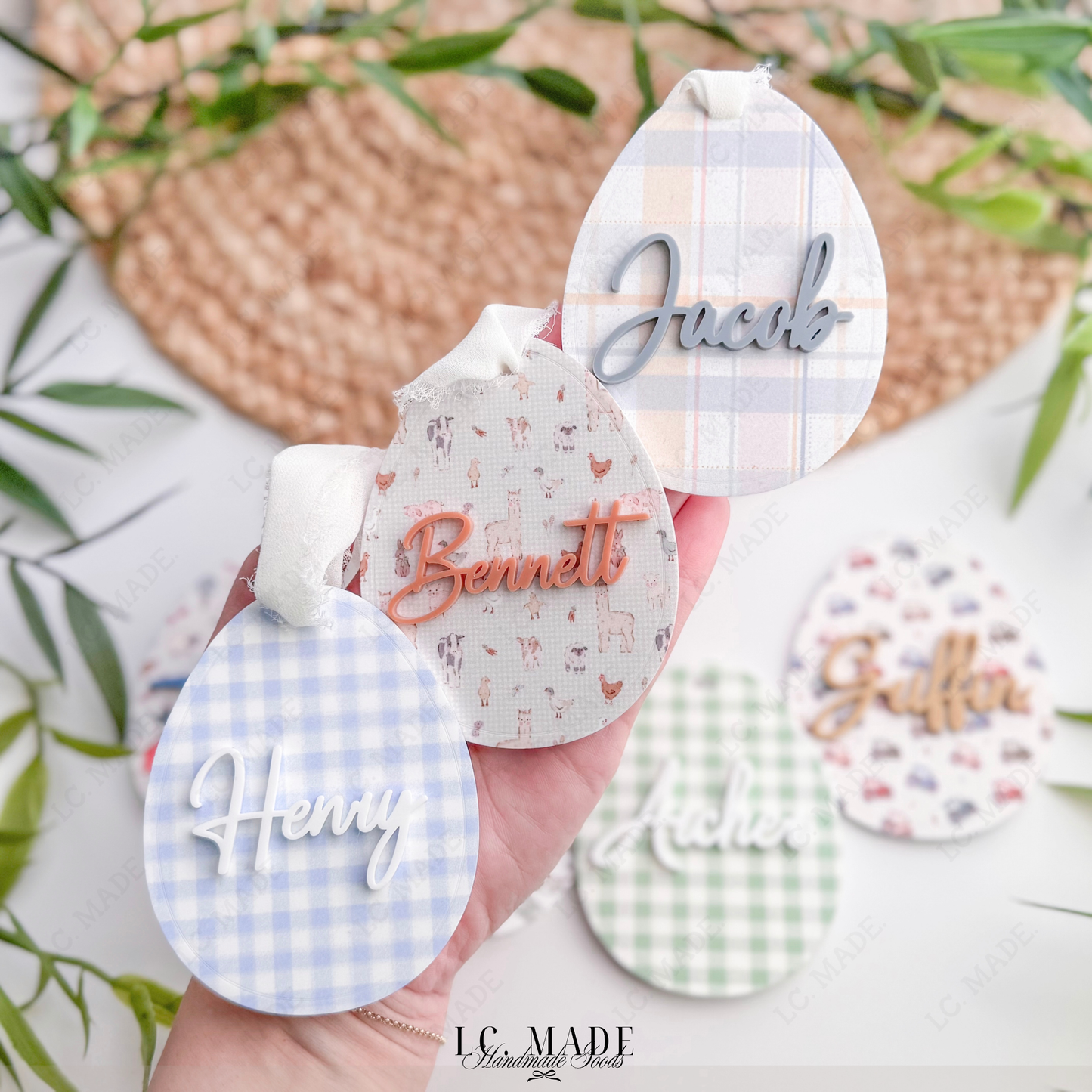 Easter Egg Basket Tag