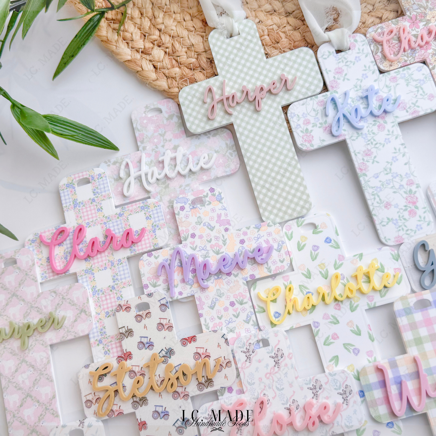 Easter Cross Basket Tag