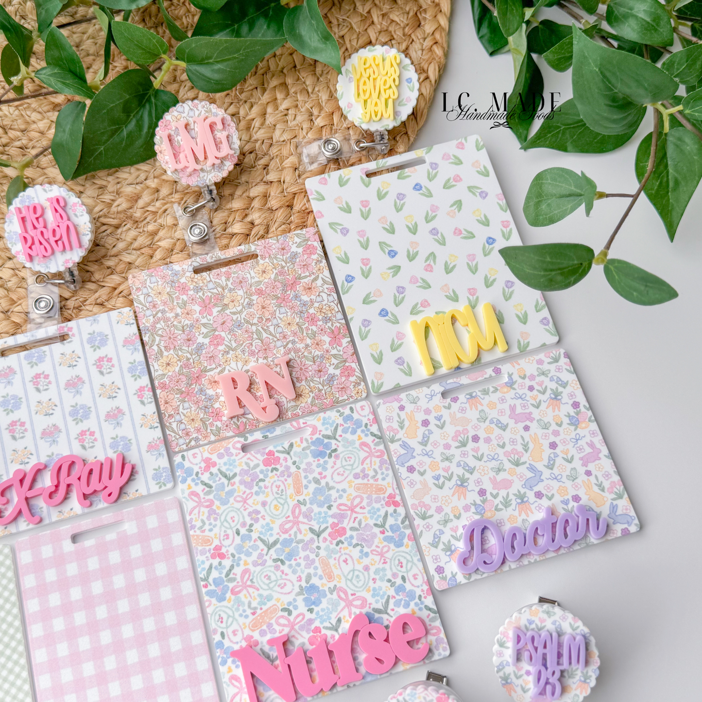 Spring Collection | Personalized Badge Buddy | Badge Reel