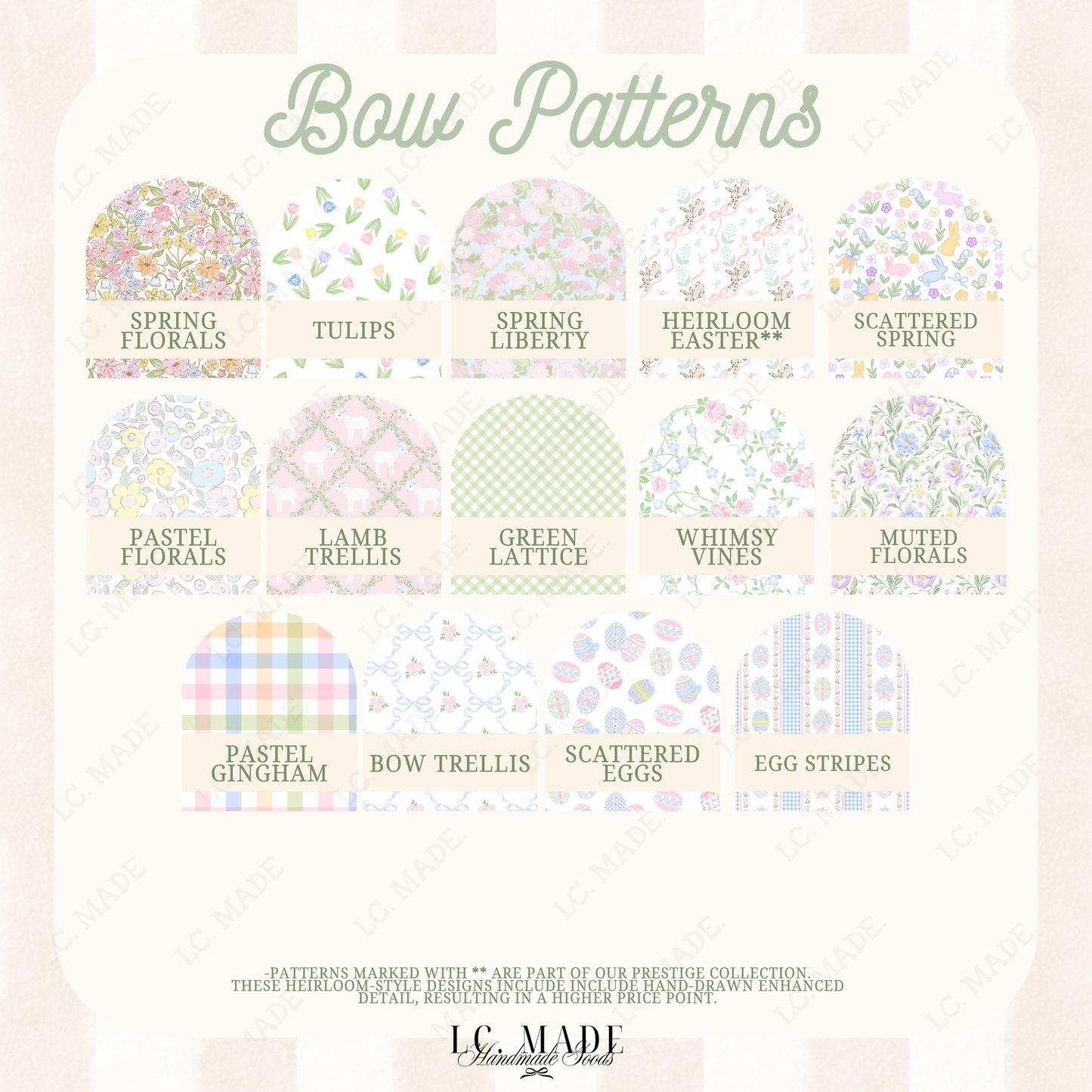 Easter Bow Basket Tag