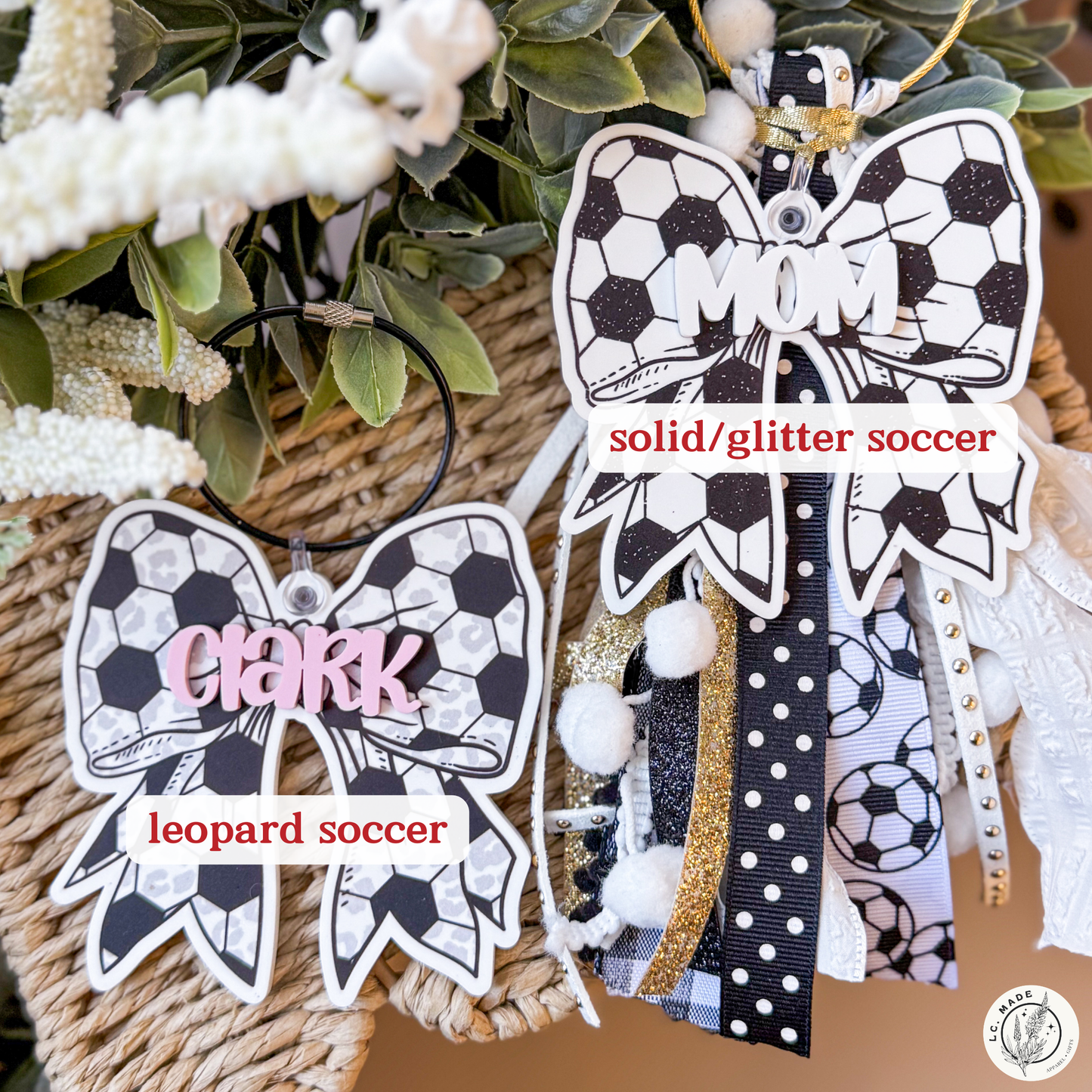 Sports Bag Ribbon Tassel | Baseball | Softball | Soccer | Football | Volleyball | Sports Bag Tag
