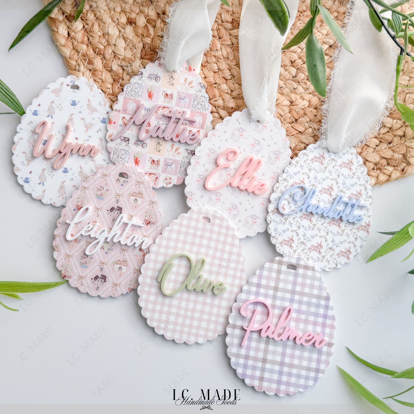 Easter Egg Basket Tag