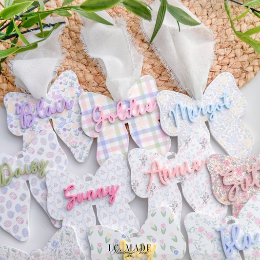 Easter Bow Basket Tag