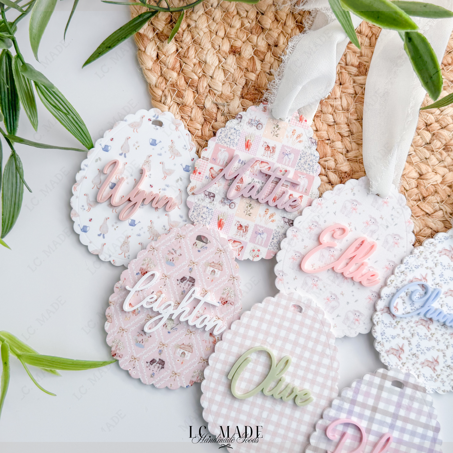 Easter Egg Basket Tag