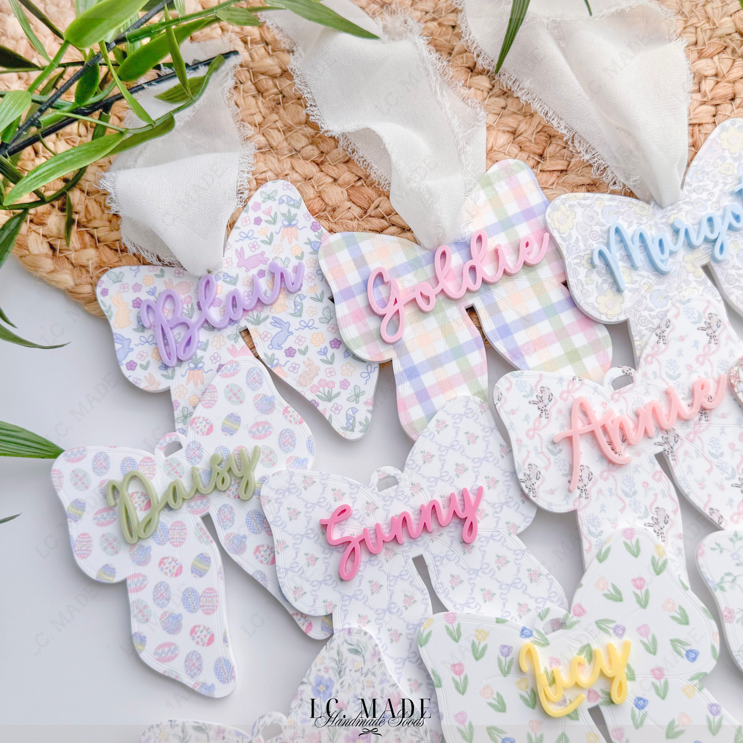 Easter Bow Basket Tag