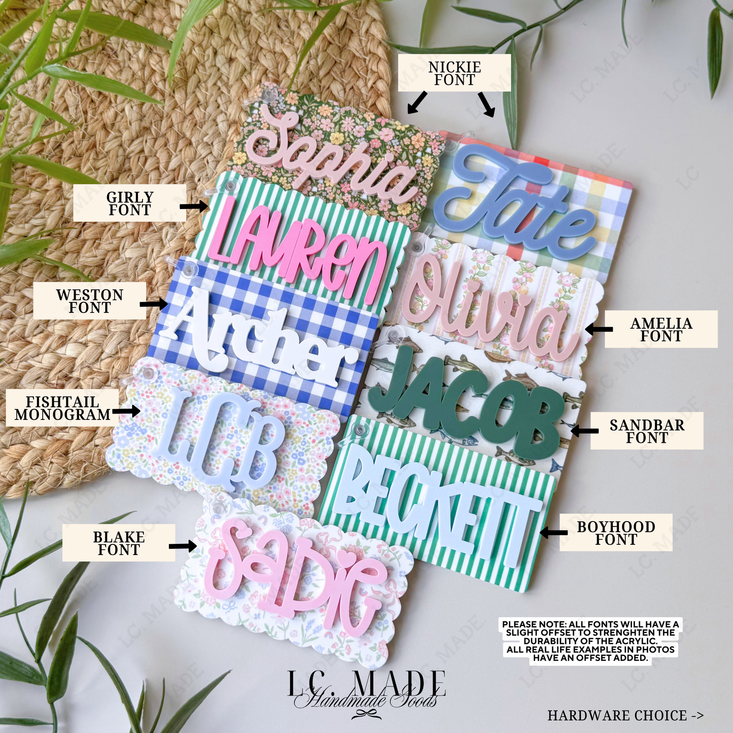 Personalized Pattern Bag Tag | Custom Keychain | Acrylic Name Tag | Diaper Bag Tag