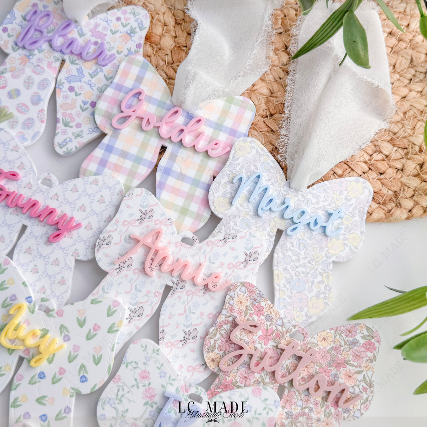 Easter Bow Basket Tag