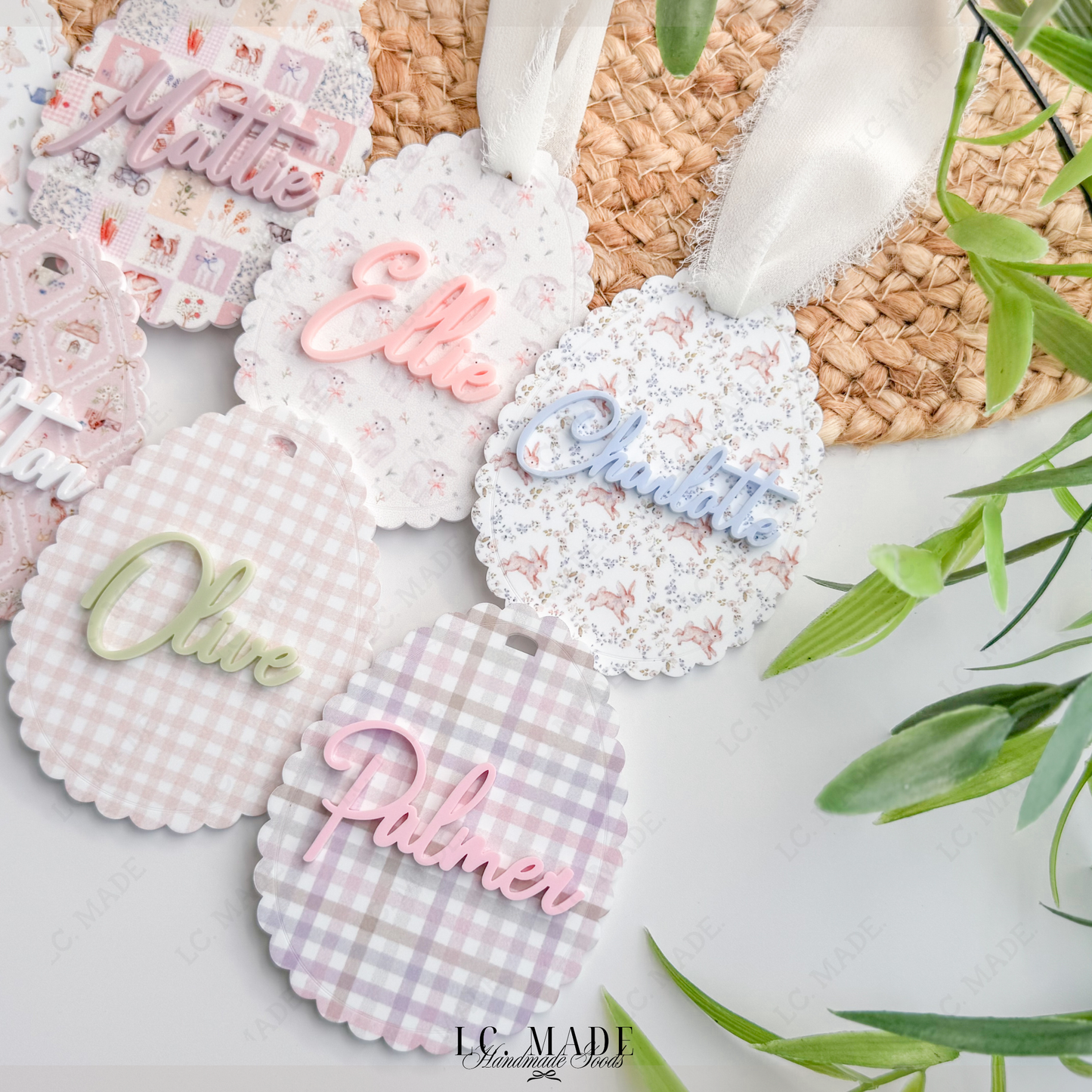 Easter Egg Basket Tag