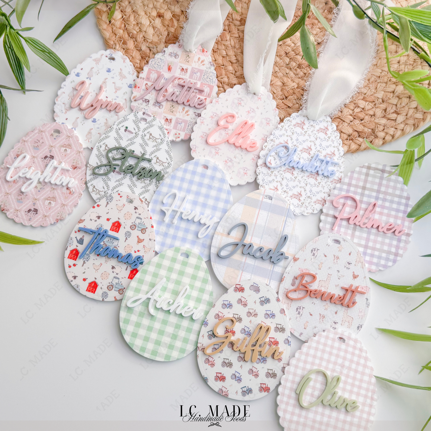 Easter Egg Basket Tag