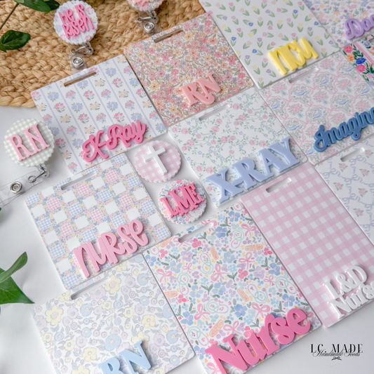 Spring Collection | Personalized Badge Buddy | Badge Reel