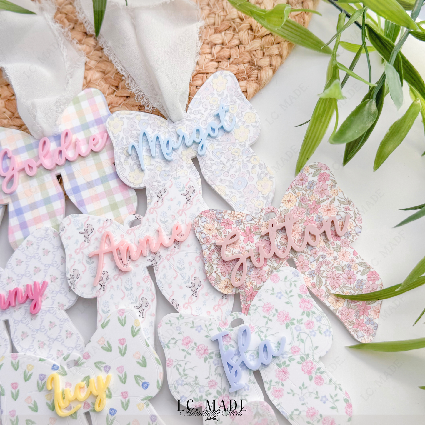 Easter Bow Basket Tag