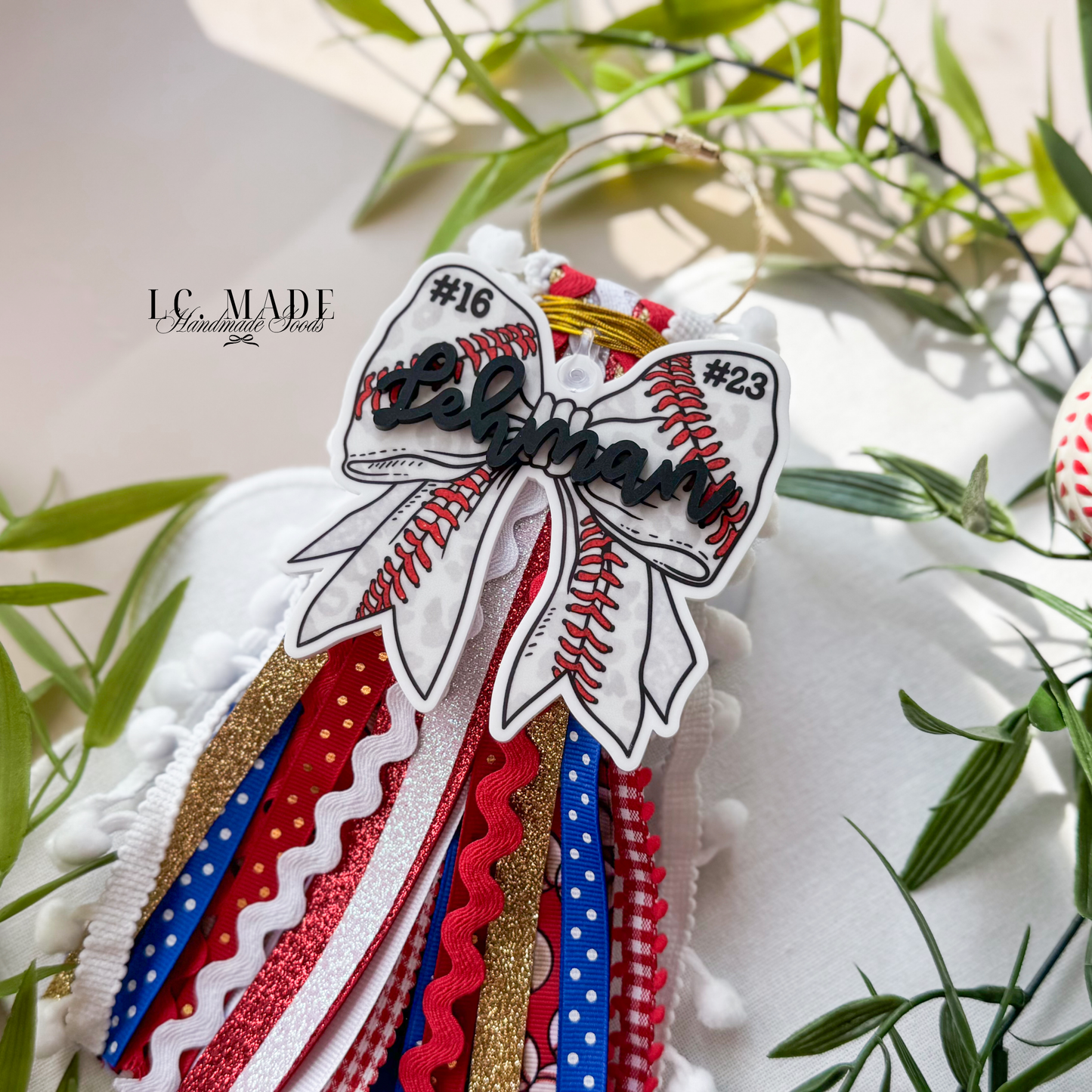 Sports Bag Ribbon Tassel | Baseball | Softball | Soccer | Football | Volleyball | Sports Bag Tag