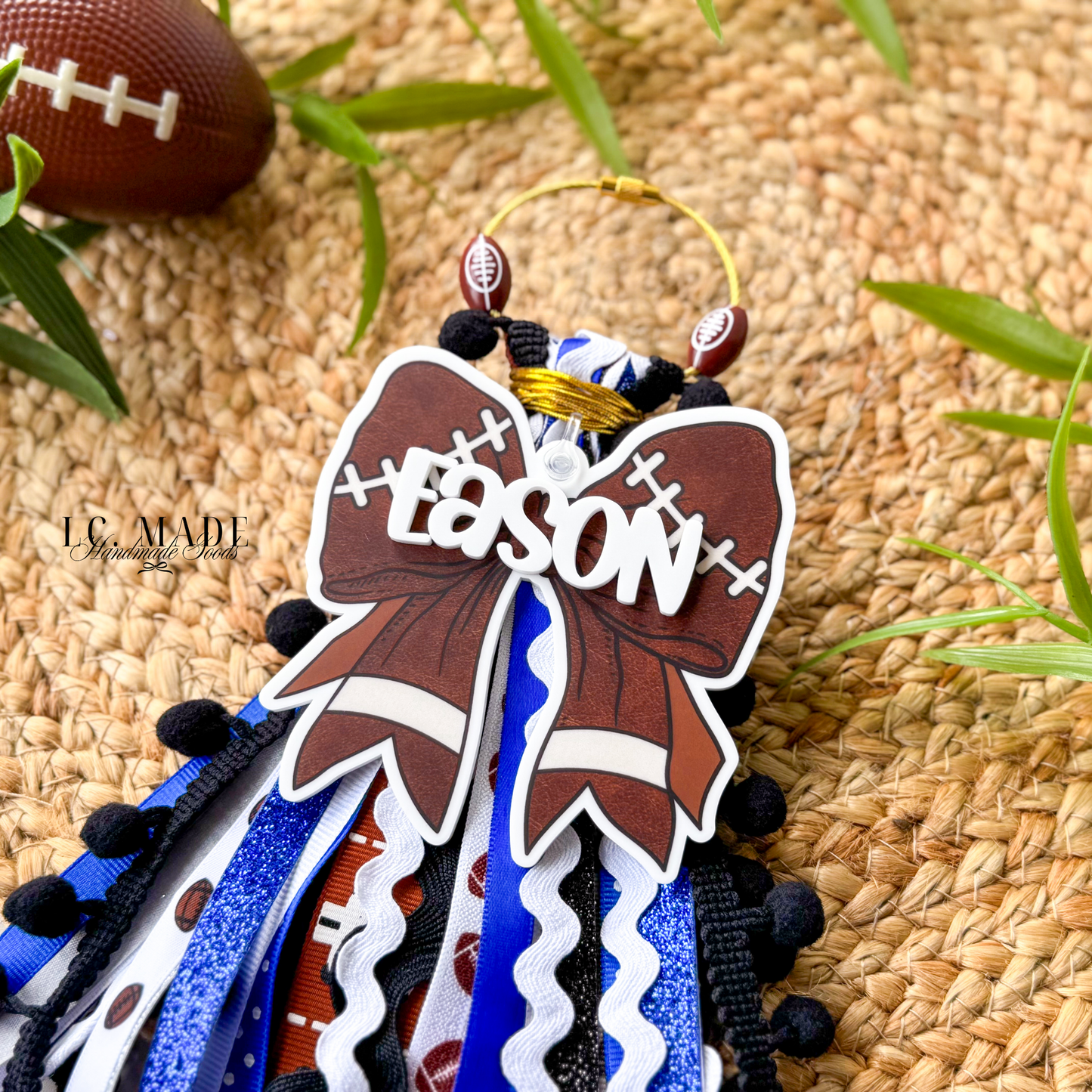 Sports Bag Ribbon Tassel | Baseball | Softball | Soccer | Football | Volleyball | Sports Bag Tag