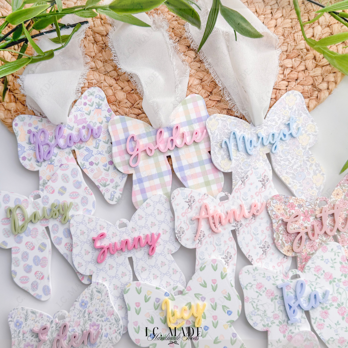 Easter Bow Basket Tag