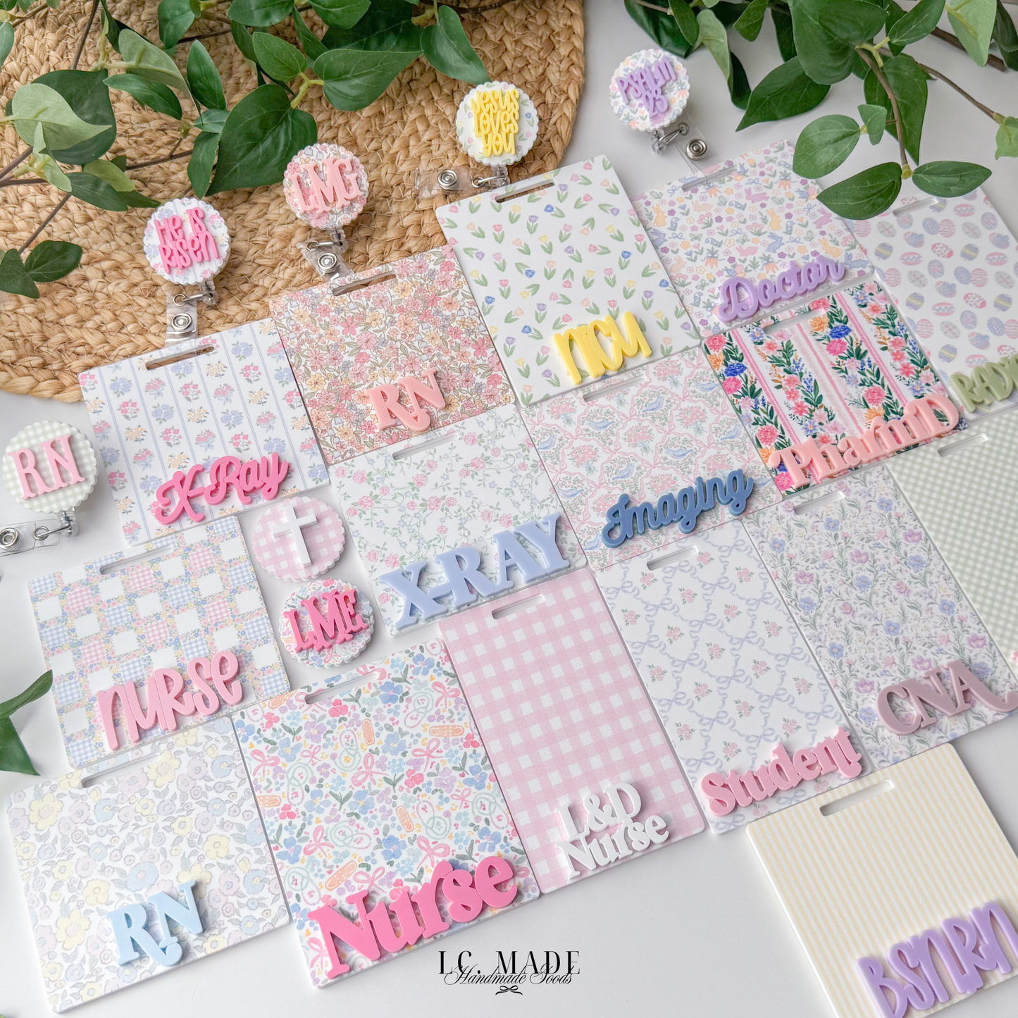 Spring Collection | Personalized Badge Buddy | Badge Reel