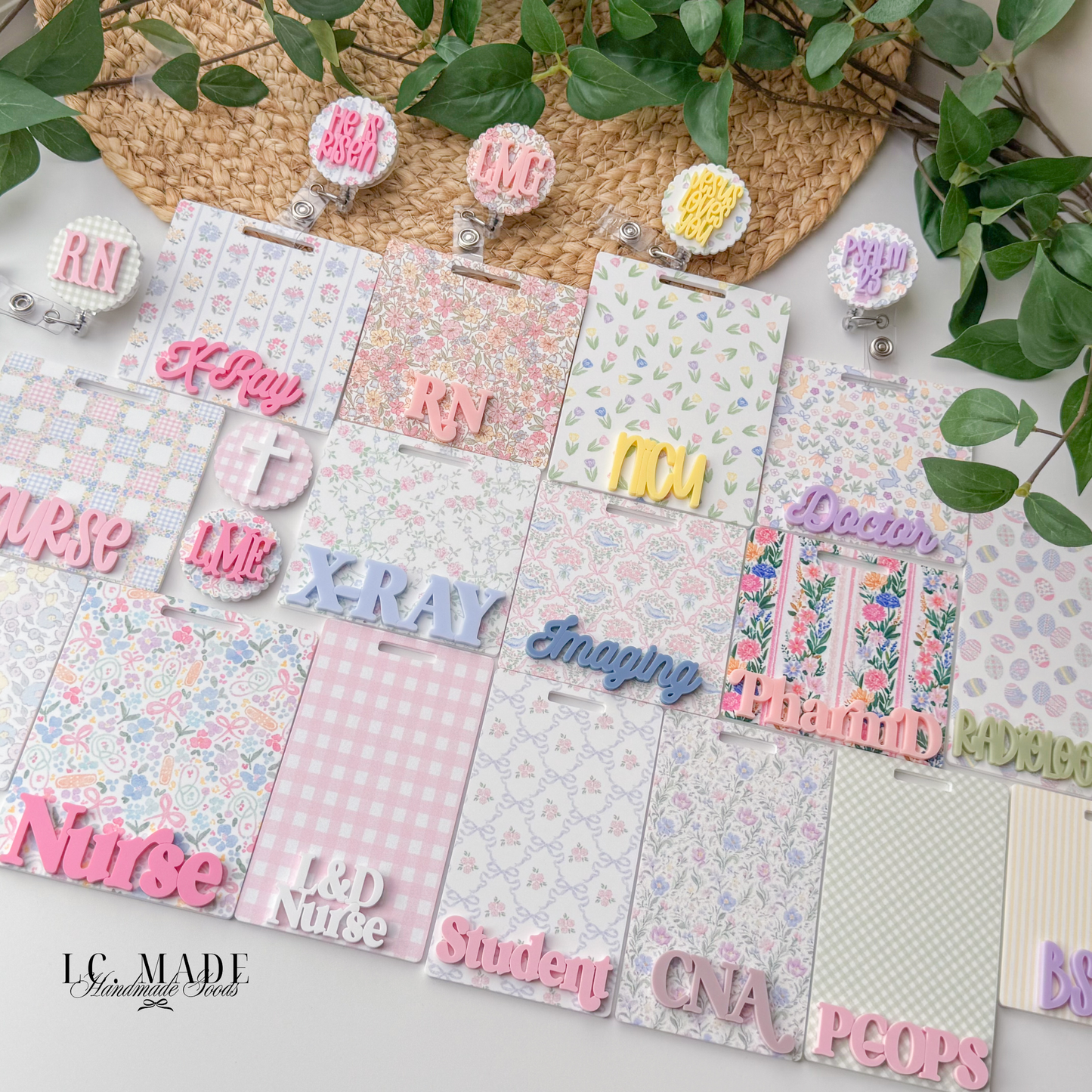 Spring Collection | Personalized Badge Buddy | Badge Reel