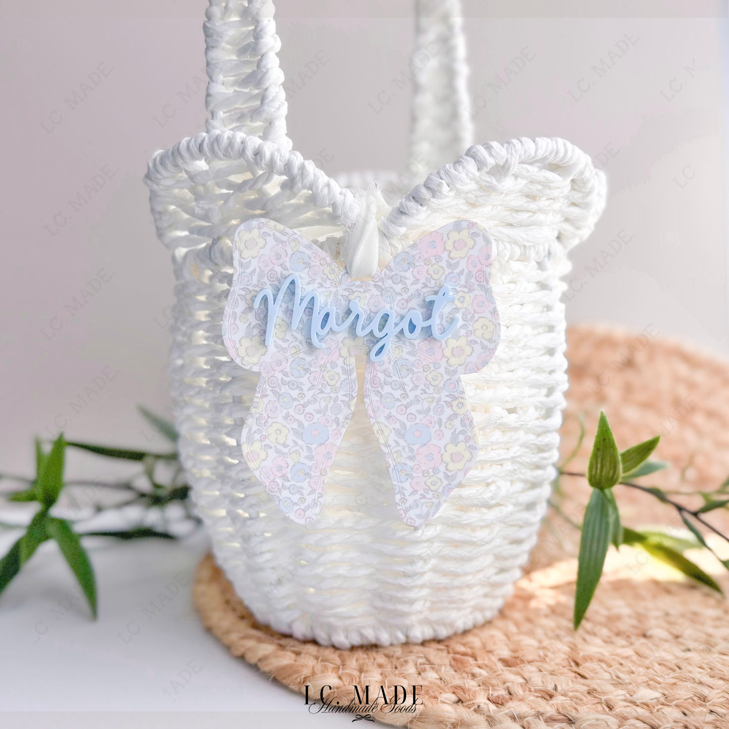 Easter Bow Basket Tag