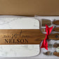 5pc Marble/Wood Cutting Board + Utensil Set