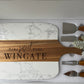 5pc Marble/Wood Cutting Board + Utensil Set