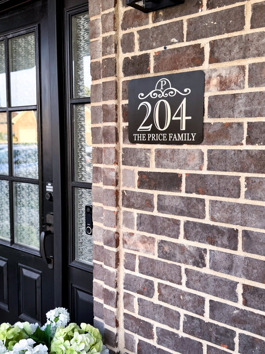 Personalized House Number Sign