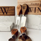 5pc Marble/Wood Cutting Board + Utensil Set